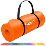 MOVIT Gymnastikmatte, - 190 x 60 x 1.5cm. 12 Farben. für Zuhause oder Unterwegs orange