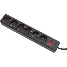 Gebro Steckdosenleiste 1,5 m Schwarz 6 St.