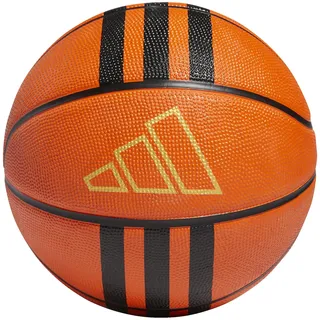 Adidas Unisex 3-Stripes Rubber X3 Basketball, Basketball Natural/Black/Gold Metallic, 7