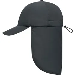 myrtle® beach Basecap mit Nackenschutz MB6243, UV-Schutz, carbon 1 Stück, Farbe: carbon