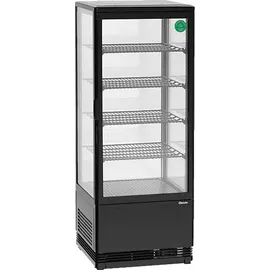 Bartscher Mini-Kühlvitrine 98L-SW (98 l, C, 1105 mm hoch, Schwarz)
