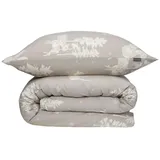 SCHIESSER Nordic Winterprint Greige 135 x 200 cm + 80 x 80 cm