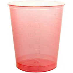 Einnehmegläser Plastik 30ml rot 80 St