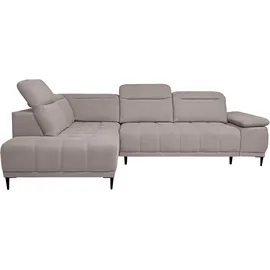 werk2 Ecksofa WERK2 "Focus-L, elektrisch erweiterbare Sitztiefe um ca. 30 cm, L-Form", beige, B:204cm H:82cm T:278cm, 92% Polyester, 8% Nylon, Sofas, Ecksofa, Komfort nach Maß: Ausziehbare Sitztiefe, verstellbare Kopfteile & Füße