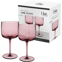 like. by Villeroy & Boch Like Grape Weinkelch Set 2 Teilig Im Pink Look, Farbglas Traube, Füllmenge 270 Ml