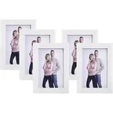 Songmics Bilderrahmen modern Weiß 10x15 cm 5er Set