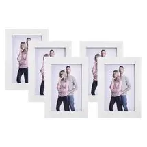 Songmics Bilderrahmen modern Weiß 10x15 cm 5er Set