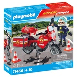 Playmobil Action Heroes 71466 Feuerwehrmotorrad am Unfallort