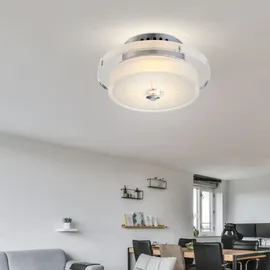 GLOBO Muster 1 x rund transparent, Glas
