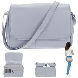 Alessandro Salvatore Florenz 12975 Schultertasche Leder Grau