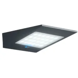 Zafferano Solar-LED-Wandleuchte 2,2 W batteriebetrieben mit Photovoltaik IP54 dunkelgrau