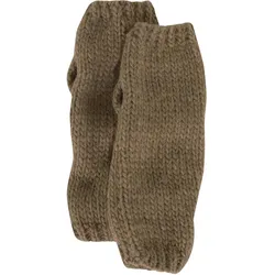J.Jayz Damen Strick-Stulpen mit Alpaka-Wollanteil leichte Winter-Arm-Stulpen wärmende Handschuhe 41598846 Hellbraun - One-Size