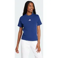 adidas Essentials 3-Streifen Cotton Kurzarm-T-Shirt Dark Blue / White S