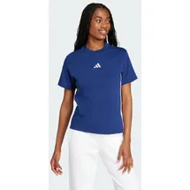 adidas Essentials 3-Streifen Cotton Kurzarm-T-Shirt Dark Blue / White S