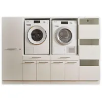 Laundreezy 2x Waschmaschinenschrank, Wäscheschrank und Mehrzweckschrank, Weiß - Waschmaschinen-Überbauschrank TÜV-zertifiziert mit viel Stauraum - 235 x 162 x 67,5 cm (B/H/T)