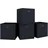VCM Faltbox Boxas 28 x 27 x 27 cm 4-tlg. Schwarz