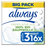 always Ultra Binde Cotton Protection Night mit Flügeln Big Pack 16