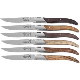 Laguiole Style de Vie Steakmesser Luxury Line, 6-teilig, Gemischtes Holz,