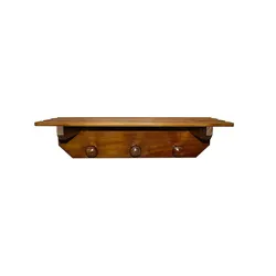 Aranaz MUEBLEAR - Regalaufhänger 3 Knöpfe Nussbaum