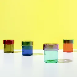 REMEMBER Glasdosen-Set "Cosima" - 4tlg.-Set aus Glas - H 9 cm, Ø 7,5 cm