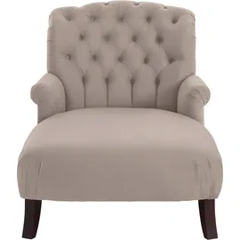 Home Affaire Loveseat HOME AFFAIRE "Amiens Sessel Loungesessel", beige, B:93cm H:94cm T:144cm, Struktur fein (100% Polyester);Samtoptik (100% Polyester), Sessel, mit wunderschöner Knopfheftung im Rücken