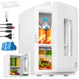 Kesser KESSER® 2in1 Mini Kühlschrank Kühlbox 15 Liter Kühl und Heizfunktion Tragbarer AC DC 220-240V/12V Steckdose und Zigarettenanzünder Warmhaltebox Thermobox Auto Büros Zimmer Camping Garten