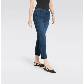 MAC Slim-fit-Jeans "CHINO turn up", Damen, Gr. 42, N-Gr, schwarz basic wash, Denim/Jeans, Obermaterial: 98% Baumwolle, 2% Elasthan, unifarben, slim fit knöchelfrei, Jeans Slim-fit-Jeans, im Five-Pocket Style