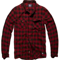 Vintage Industries Harley, Hemd - Rot/Schwarz - M
