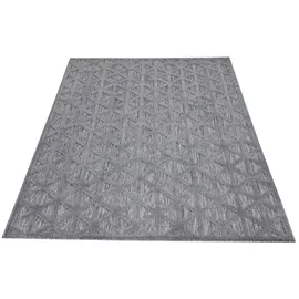 Carpet City In-& Outdoorteppich Santorini 446, 3D-Effekt, Geo-Muster", grau Anthrazit B:240cm H:5mm L:340cm, Polypropylen, Teppiche, Teppich, Wetterfest - UV-beständig für Terrasse, Flur,