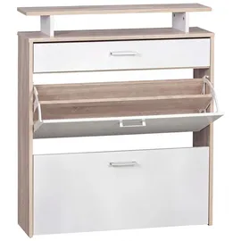 FineBuy Schuhschrank 80 x 95 x 24 cm weiß