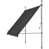 Pro.tec Klemmmarkise Stem 300x120x220-309 cm Schwarz
