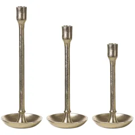 Beliani Kerzenständer-Set LIWUNG Metall Gold