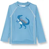 Playshoes UV-Schutz Bade Shirt Unisex Kinder Schwimmshirt Badebekleidung, Dino blau Langarm, 86/92