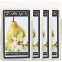 Woodbridge Duftwachs Set English Pear Freesia (4X) | Birnen Duft | Bis zu 8h Duftdauer je Melt | Für Duftlampen & Wachswärmer | Hochwertiges Paraffinwachs | Raumduft für Zuhause & Büro