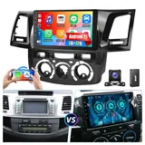 ESSGOO DAB+ Für Toyota Hilux 2005-2014 Autoradio CarPlay Android 15 GPS Navi Autoradio (RDS, 4+64GB(optional), FM, AM, DAB+ (optional), Carplay Android Auto Bluetooth EQ USB GPS Navi WIFI Touchscreen) schwarz