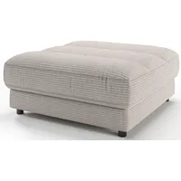 Candy Polsterhocker Stripes Polyester 100 x 43 x 100 cm Grau