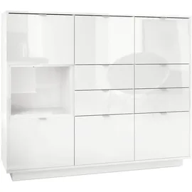 Vladon Highboard 153 x 123 x 37 cm Weiß