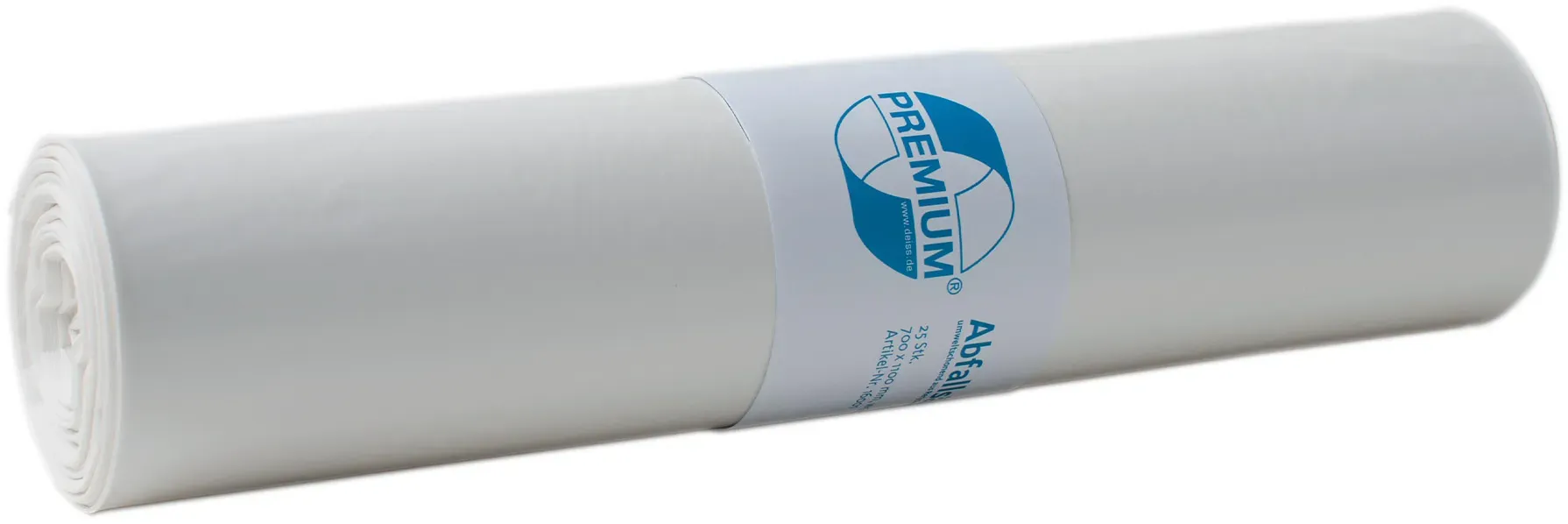 Deiss PREMIUM Abfallsäcke 120 Liter, 37 my weiß