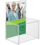 Sigel Spendenbox VA150 22,5 x 17 x 31 cm 1-tlg. transparent