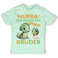Shirtracer T-Shirt Hurra endlich großer Bruder – Ich werde großer Bruder – Ich bin großer Großer Bruder grün 12/18 Monate