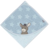 STERNTALER Kapuzenbadetuch Esel Emmi, Alter: ab 0 Monate, 80 x 80 cm, Hellblau mit Sternen