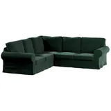 Dekoria Sofahusse Ektorp Ecksofa, Velvet grün