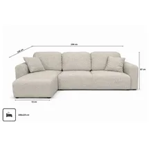 kaiser möbel Ecksofa Chenille 3-Sitzer Beige