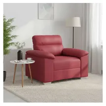 vidaXL Sessel Weinrot Kunstleder 52 x 84 x 77 cm Rot