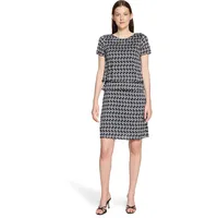 Betty Barclay Stufenkleid Midi Dunkelblau/Weiß 36