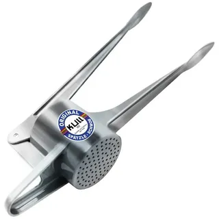 Kull Spätzlepresse KULL Spätzlepresse Hochglanz poliert, Made in Germany, SCHWOB - Runde Lochform - für lange Spätzle, Made in Germany, hochglanzpoliert
