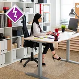 FLOORTEX Bodenschutzmatte Computex Anti-statik advantagemat aus phthalatfreiem Vinyl, für niederflorigen Teppichboden transparent