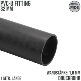 BEVO Druckrohr 1 m grau