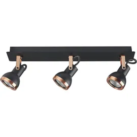 Beliani Wandleuchte / Deckenleuchte, BARO Verstellbar Metall Schwarz