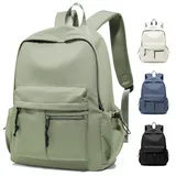 WEPLAN Schulrucksack Mädchen Jungen Rucksack Schule Teenager,Wasserdicht Rucksack School Bag,Schulranzen Laptop Rucksack Damen,Schultasche Travel Backpack Daypacks für Uni Schule Reise,H3-Grün